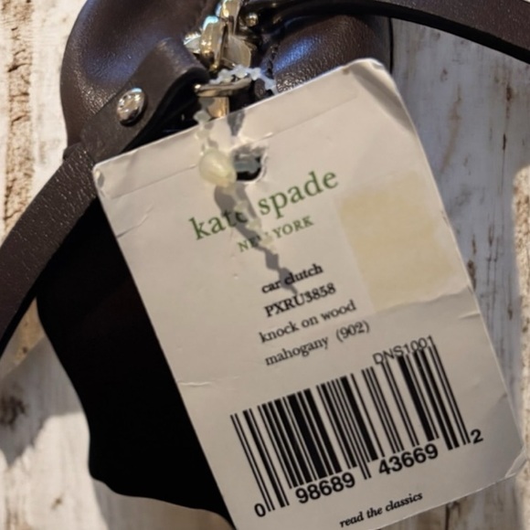 VERY RARE NWT Kate Spade 2012 Knock On Wood Appliqué Vintage Woody Wagon Clutch - Picture 16 of 16